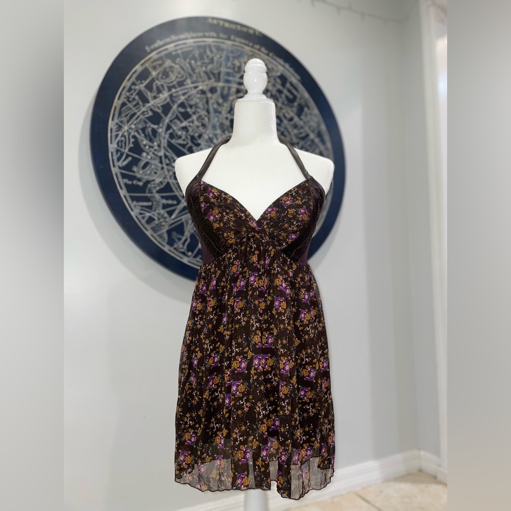 Vintage Italian Flower Print Dress
